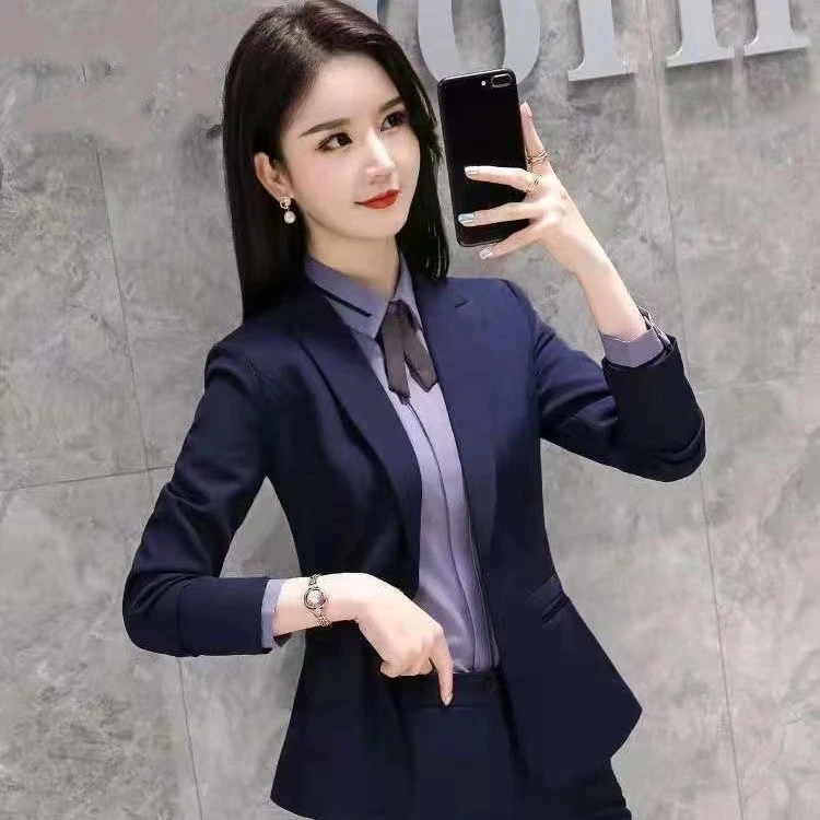 高端职业装女西装套装时尚气质修身工作服面试正装前台工作服春秋