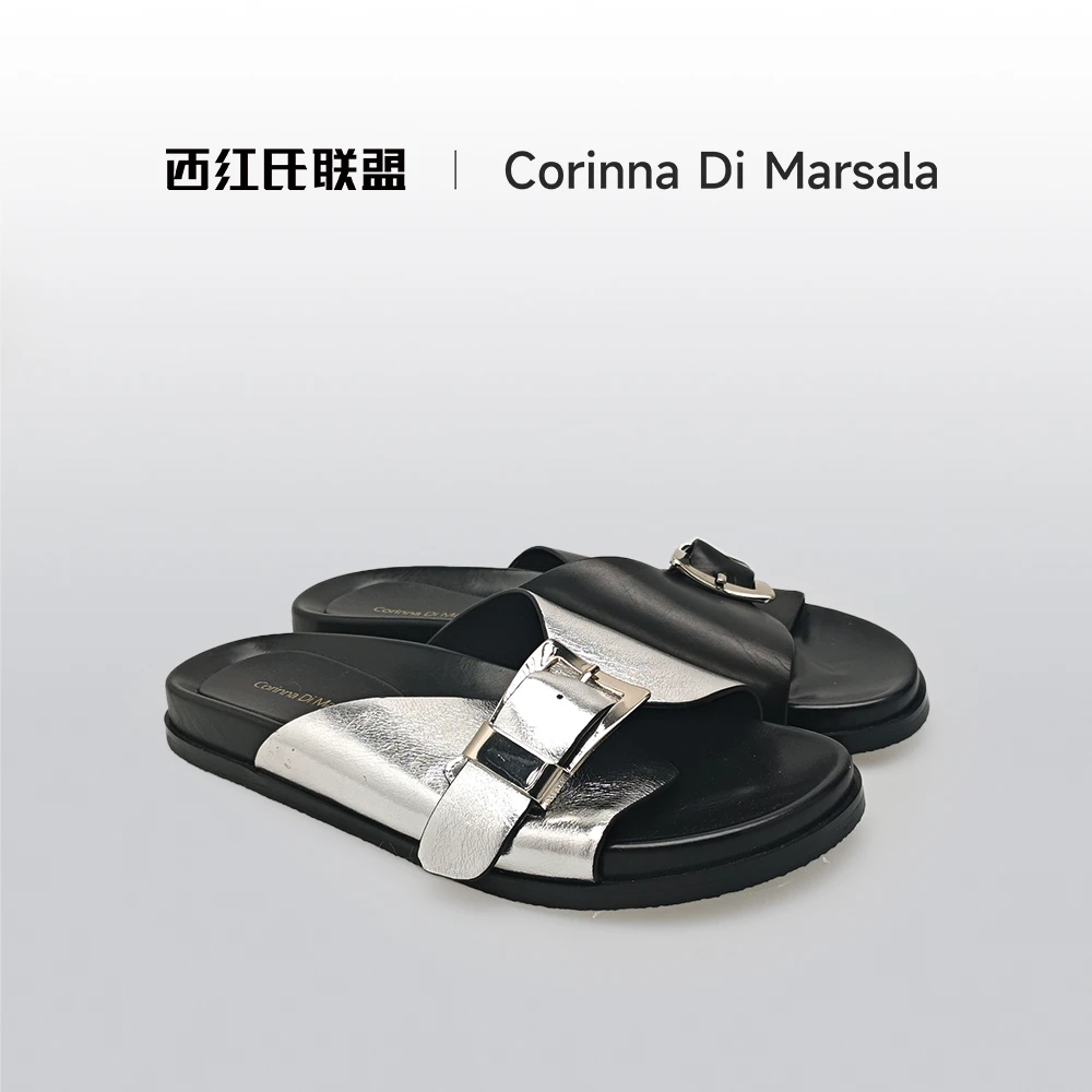 【李智善专属】【西红氏】拖鞋X22B546089-2跟高2.5cm半码拍大