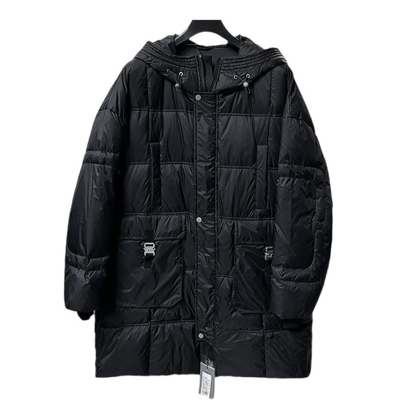 2025新款男士宽松时尚连帽百搭羽绒服9546
