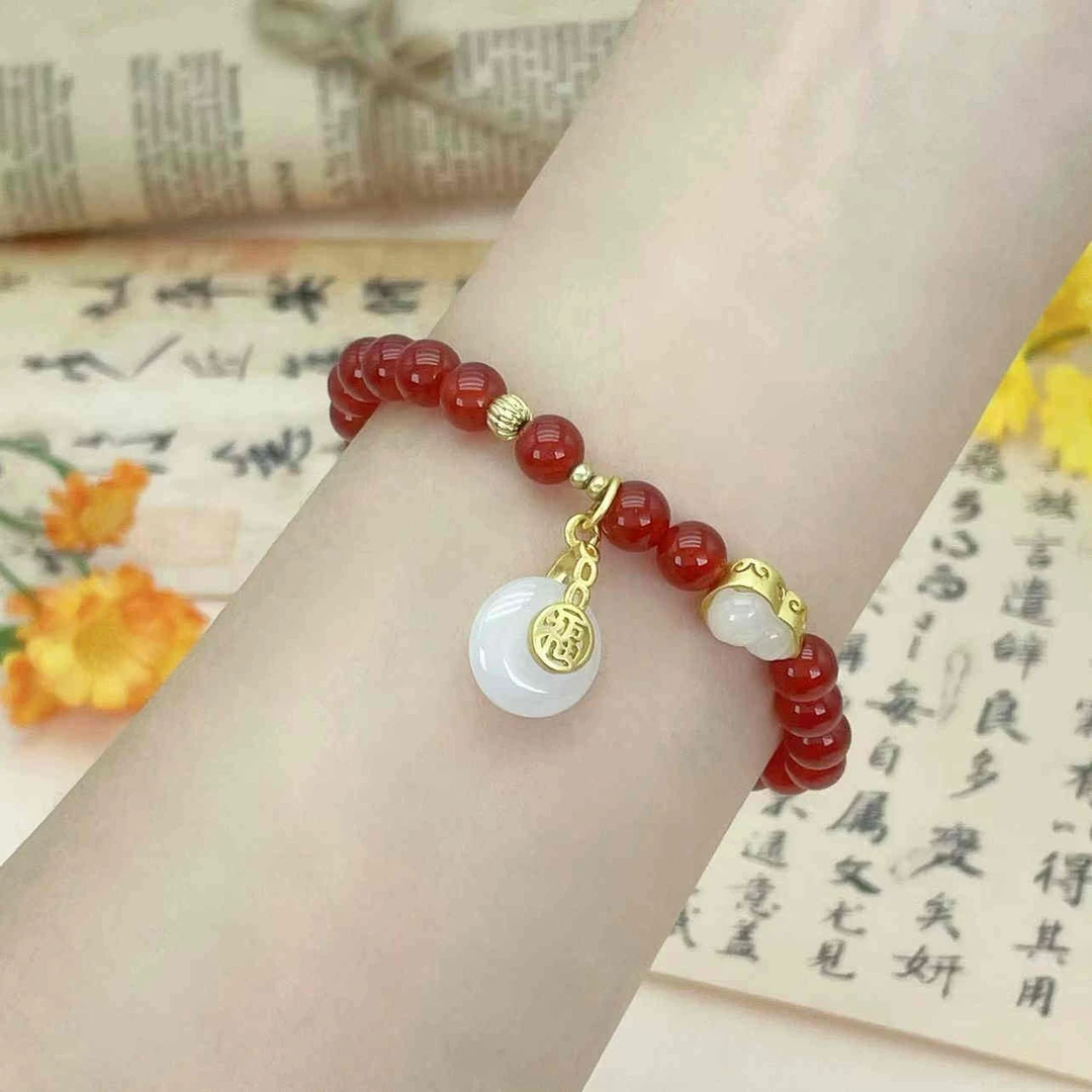 【好事花生】平安扣配饰手串精美饰品珠宝国风手串-3038