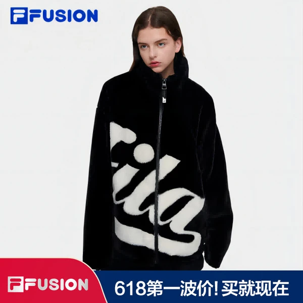 FILAFUSION斐乐潮牌2023冬新款时尚休闲立领休闲外套T11U342901