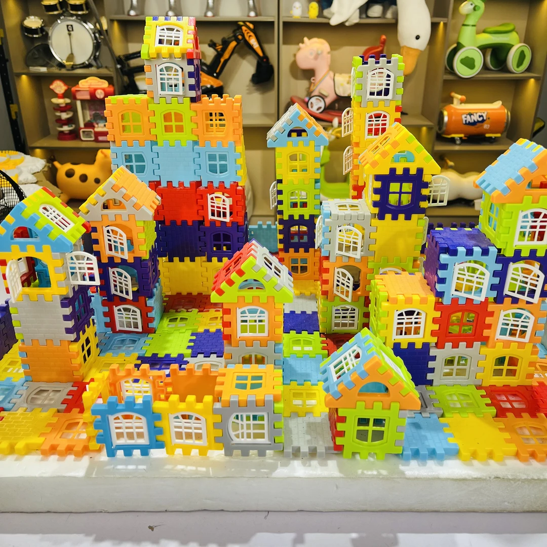 【天才】72房子积木不带窗 （袋装发货）