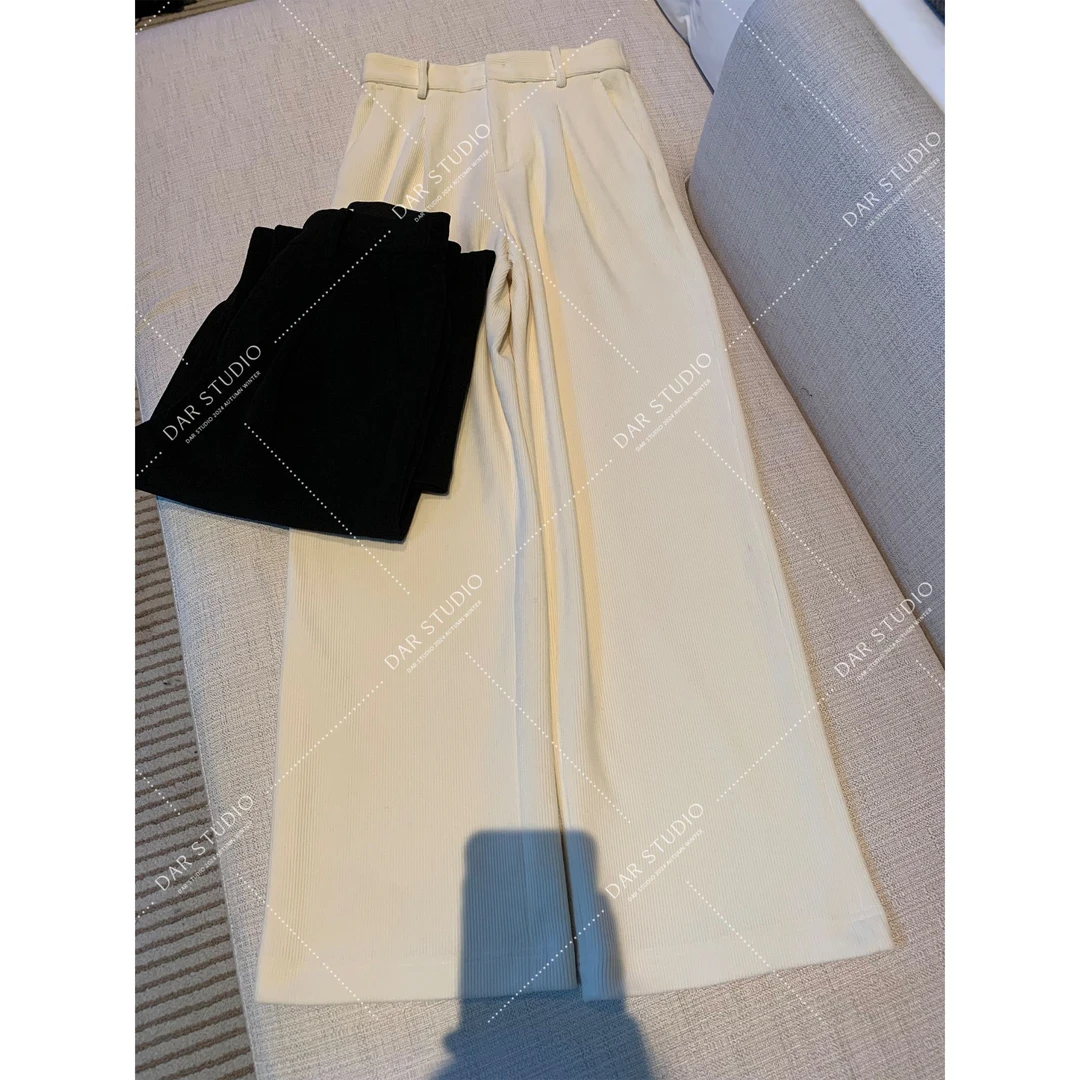 DAR STUDIO 深圳货【感觉跟随】2024秋冬新款肌理感直筒休闲裤88233