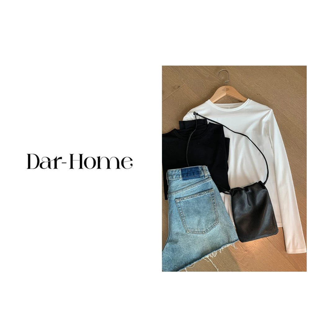 DAR STUDIO 【基础tee】2024秋季 高线休闲百搭长袖圆领T恤 312721