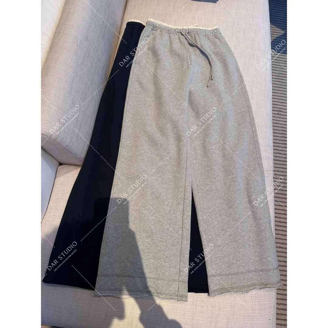 DAR STUDIO 深圳货 2024秋冬新款摇头撞色设计纯棉休闲裤88207