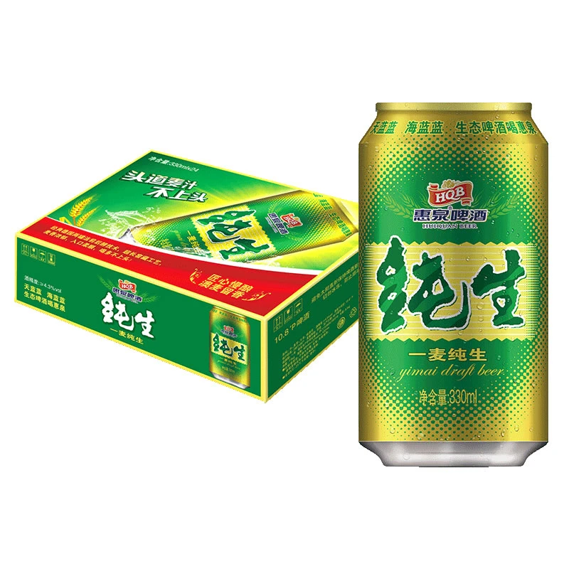 惠泉（商城）330mL10.8°P惠泉一麦纯生啤酒24听 新鲜浓郁经典