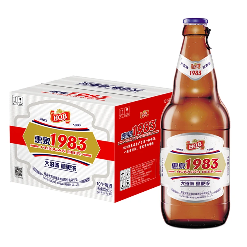 (商城)500ml10°P惠泉1983啤酒 优级酿酒优质酿造经典精品浓度醇厚