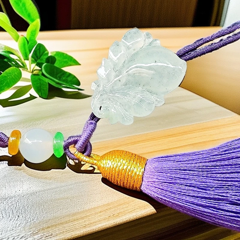 缅甸翡翠A货，白冰人参桃 ，25.6*19.3*4.2