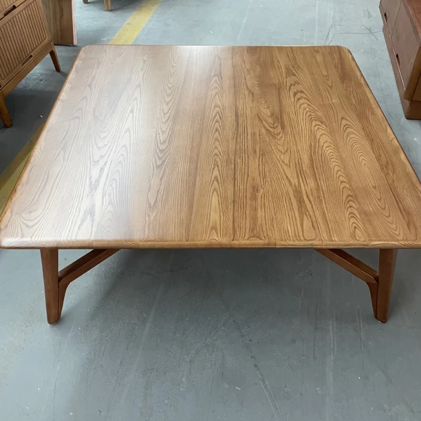 MC106大方几茶几白蜡木1090*1090*400家用简约桌椅长方形实木桌