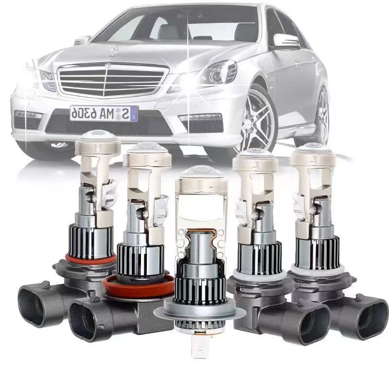 h7汽车led大灯超亮H4远近一体直插灯泡9005H8白强光激光灯12V-24V