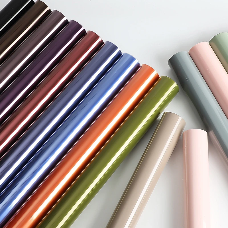 亿佳彩色果冻膜系列鲜花花束防水包装纸糖果包花纸