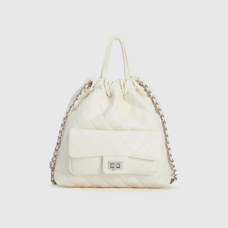 URBAN REVIVO2024夏季新款女士法式小香菱格纹背包UAWB40315