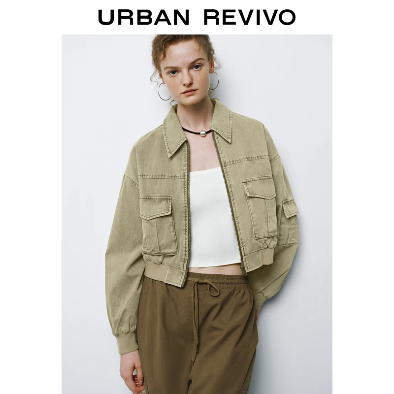 UR女装时髦高街工装风对称口袋外套UYL140014