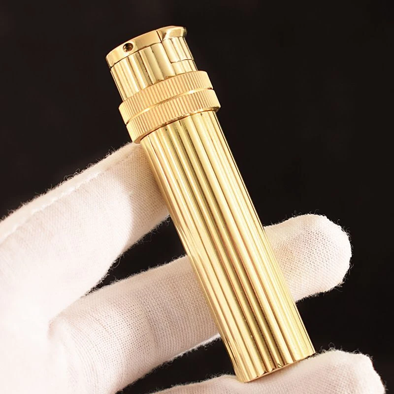 艾玛仕黄铜机械手工创意罗马柱抬臂侧轮打火机