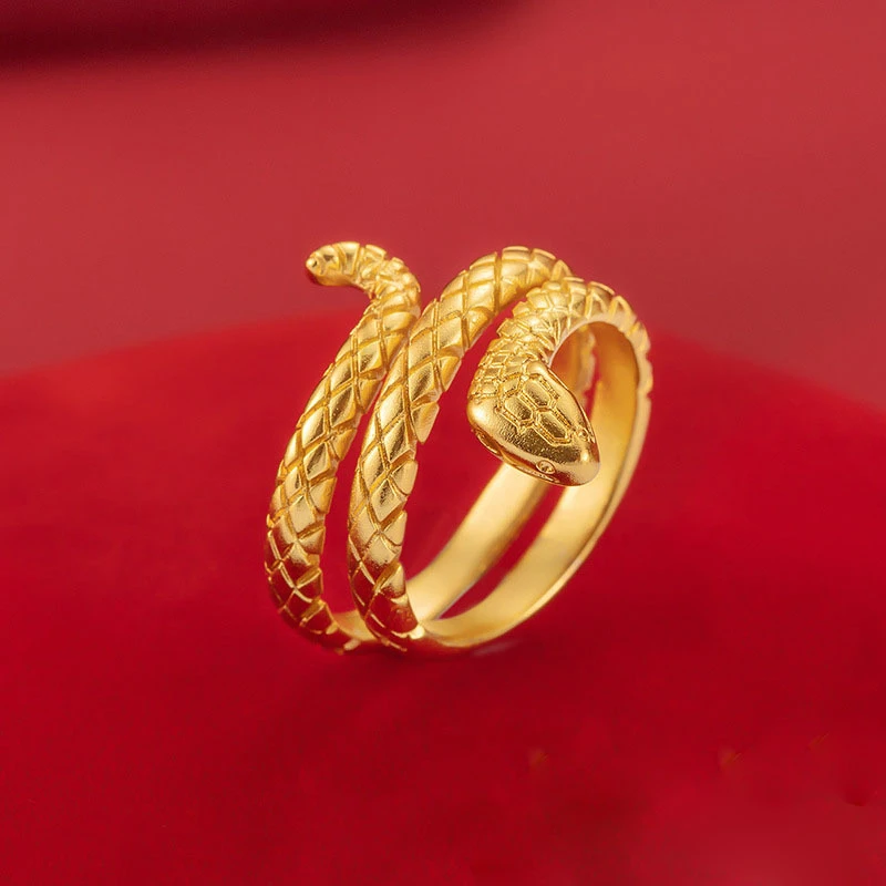 合金戒指 欧美蛇戒指高级感轻奢时尚简约配饰
