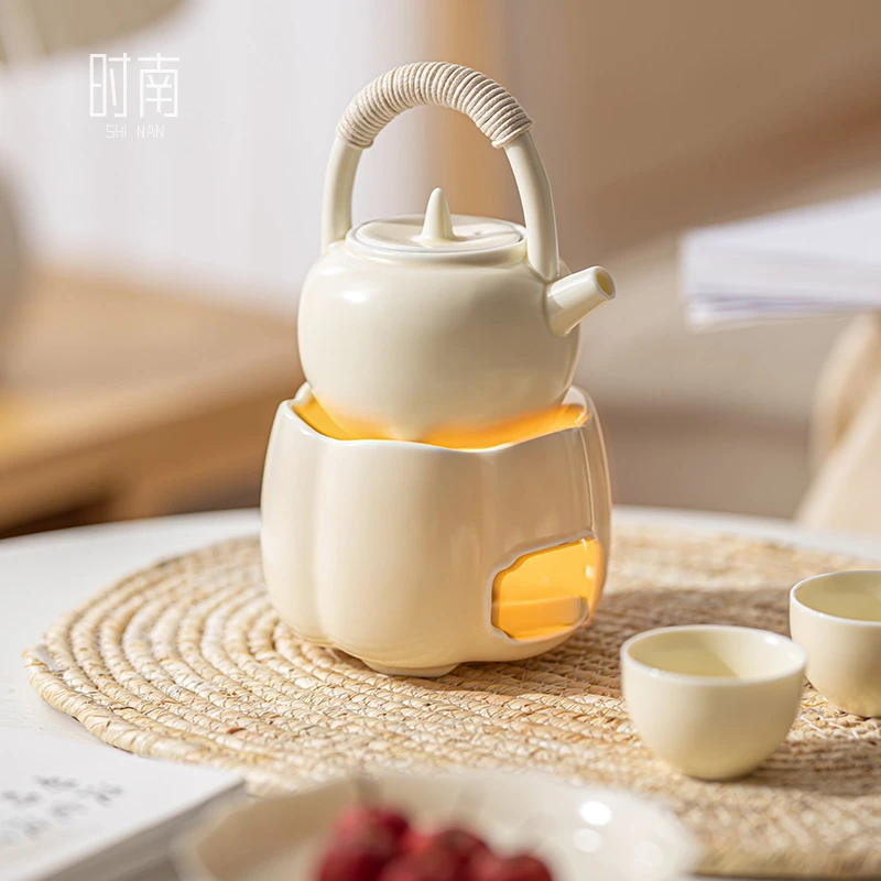 奶油蜡烛温茶炉套装陶瓷加热底座热茶暖茶炉下午茶高颜值煮茶炉子