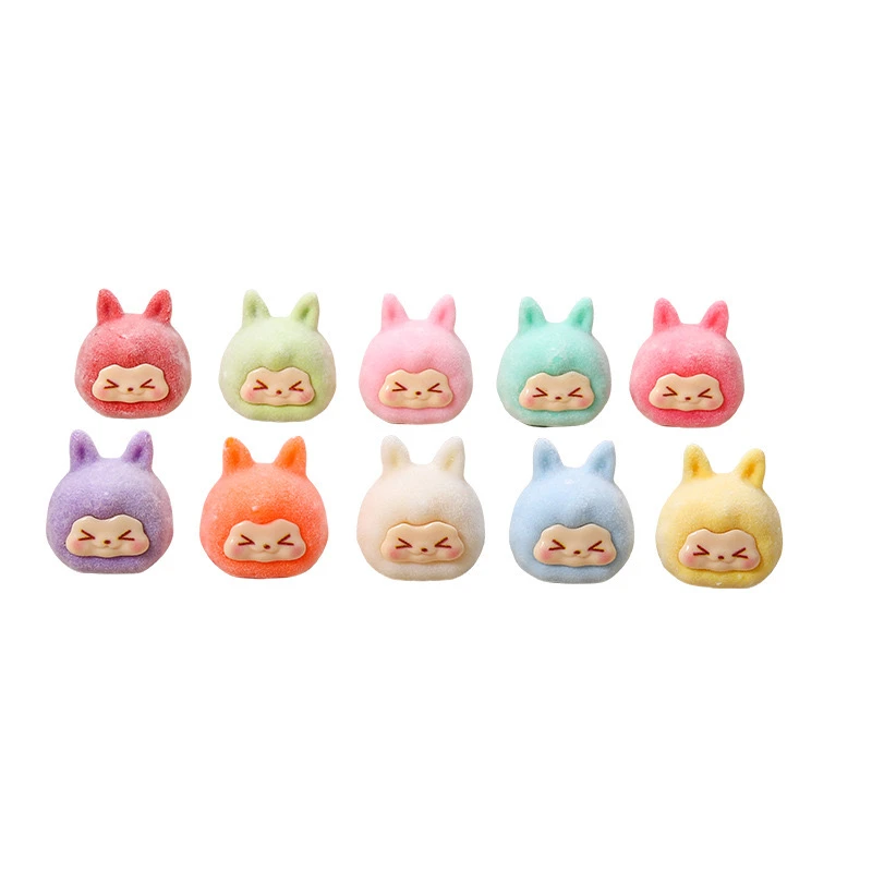 植绒中号多巴胺KK 仿真微缩树脂立体diy饰品配件自制饰品摆件