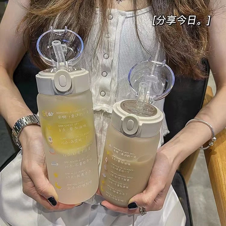 【新款玻璃水杯】夏季女生2023新款儿童高颜值孕妇专用带吸管杯子