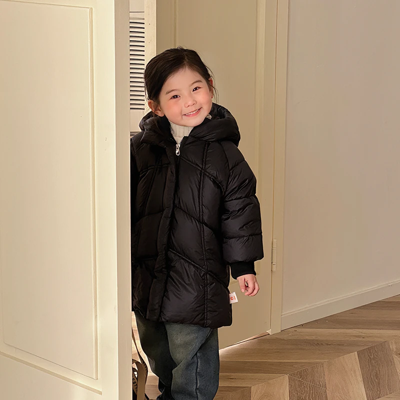 【预售】DW231017冬季儿童羽绒服新国标90白鸭绒中长款(不可机洗)