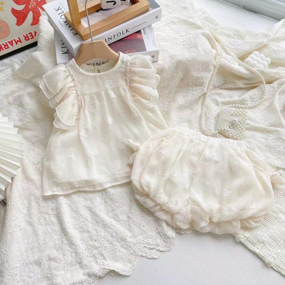 【现货】XT239132夏季新款儿童套装女童气质洋气女宝两件套童装