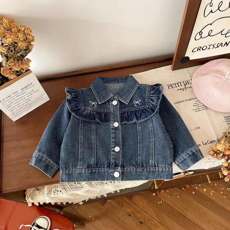 【现货】ZD24Q019春秋新款儿童外套女童牛仔外套女宝上衣