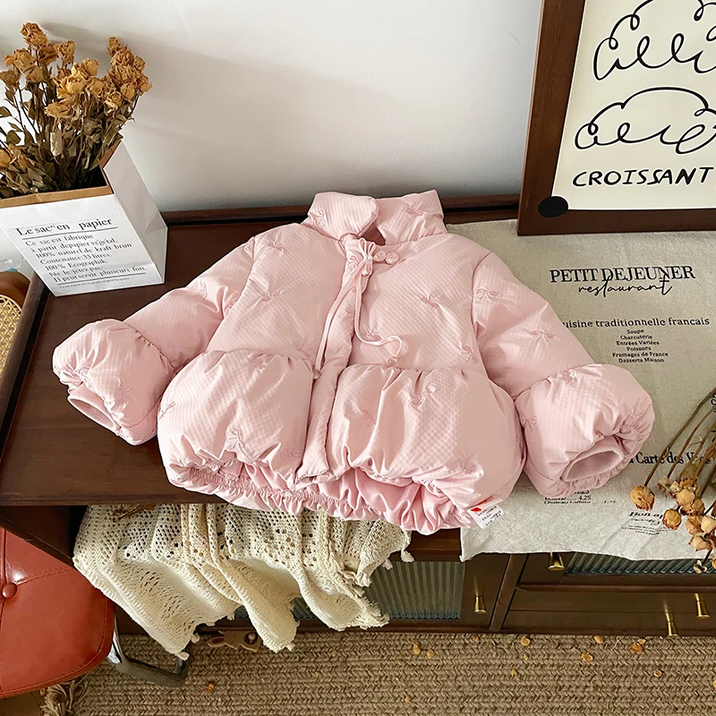 【现货】DW246964冬季新款儿童羽绒服宝宝国风外套90白鸭绒保暖防寒