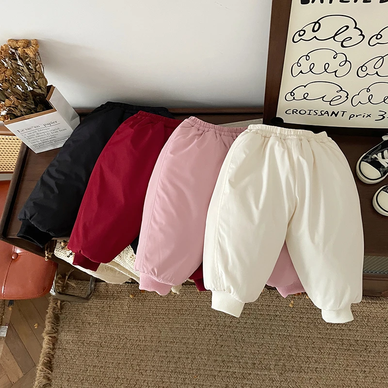 【现货】DK241265冬季新款儿童裤子宝宝保暖休闲裤杜邦三防耐脏女童