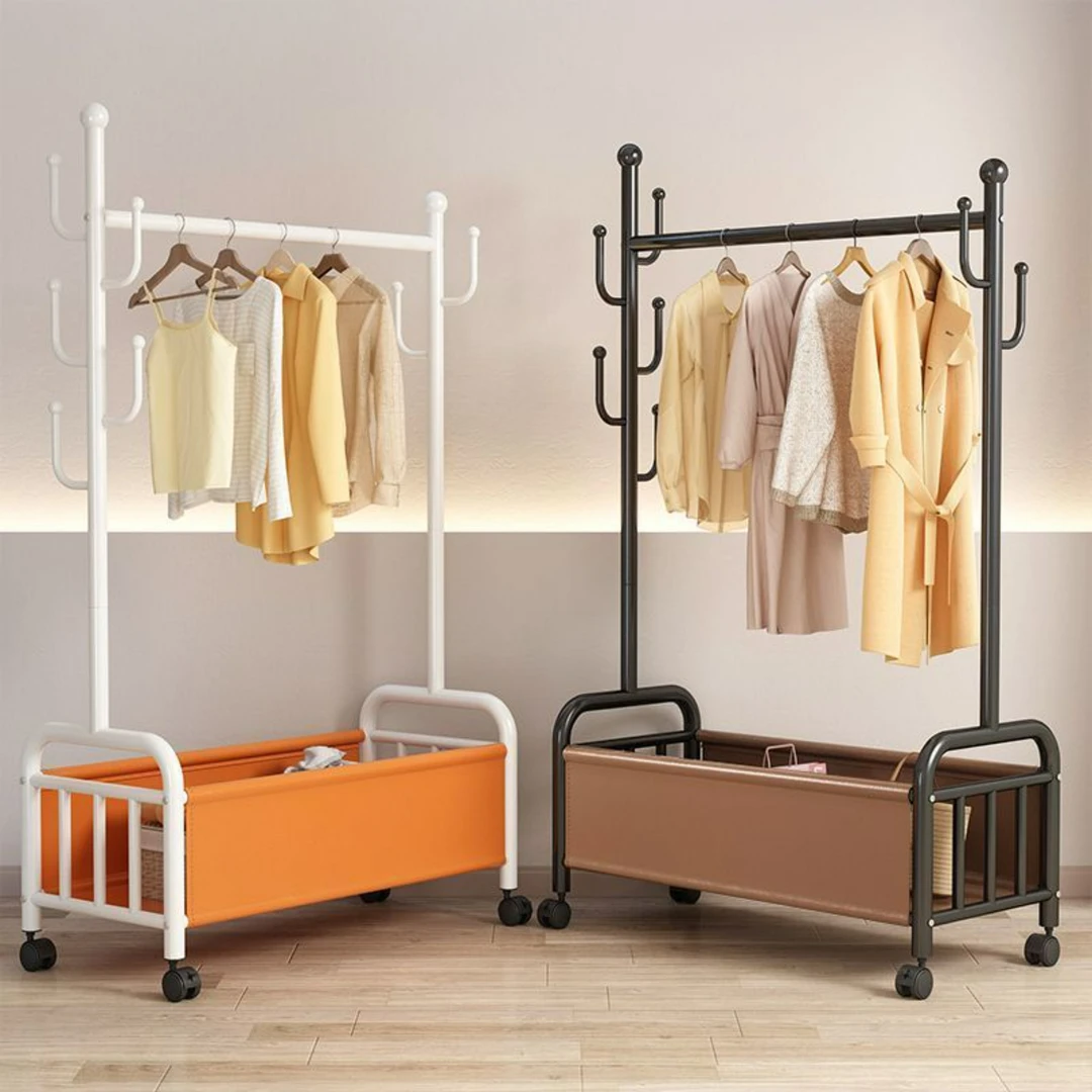 衣帽架落地卧室挂衣架轻奢简易家用衣服架客厅进门移动立式挂衣架