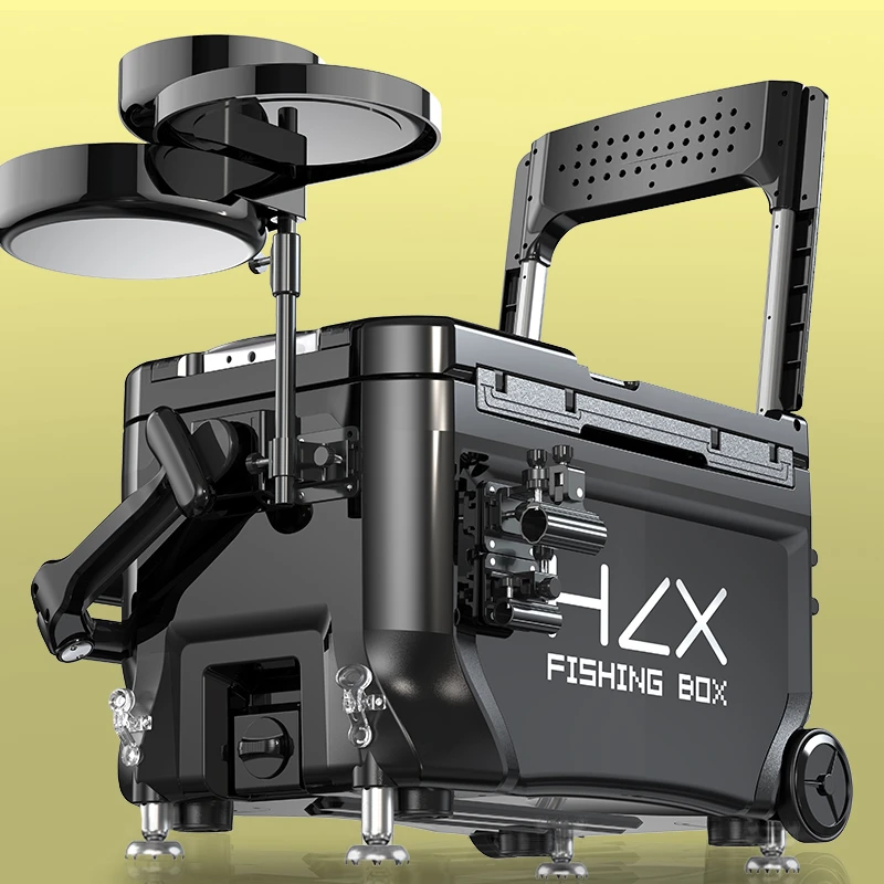 画中仙拐角炮台多功能3600碳素台钓垂钓箱带升降脚超轻保温钓鱼箱