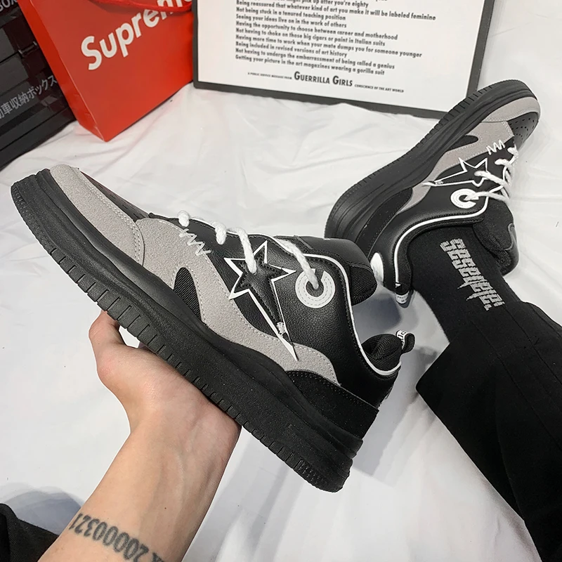 2023春季新款高颜值男鞋子潮款情侣软底休闲板鞋男生潮流百搭个性