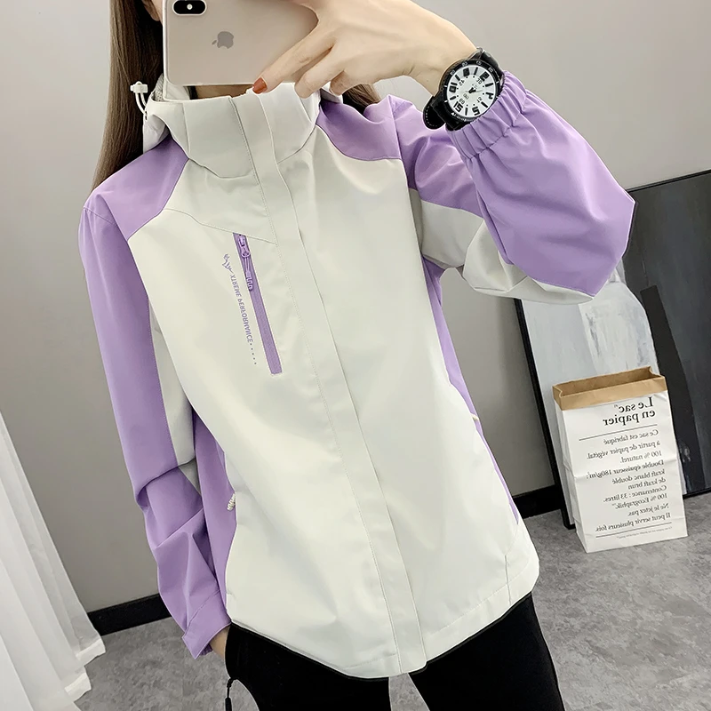定制冲锋衣外套女2023新款加绒加厚三合一可拆卸情侣运动登山服男