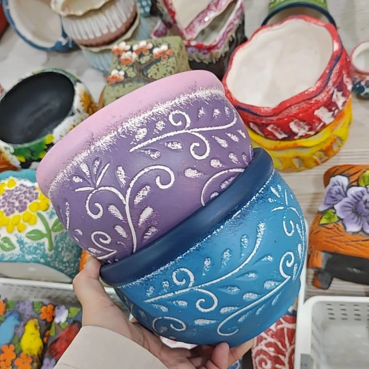 陶吸水透气的白陶花盆凑满12元发货