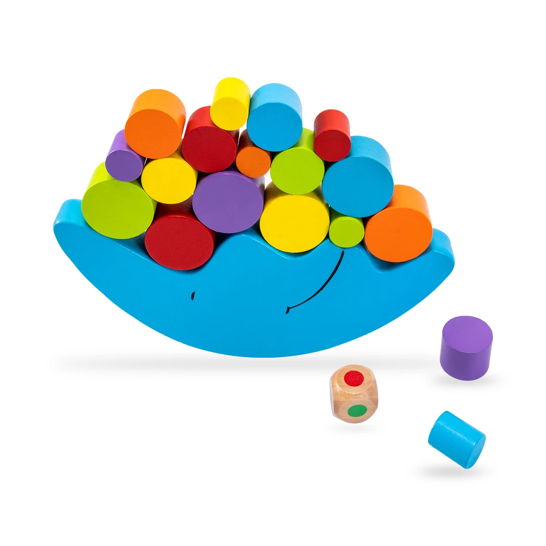 婴儿童趣味早教积木月亮平衡积木摆件装饰早教益智玩具1-6岁宝宝