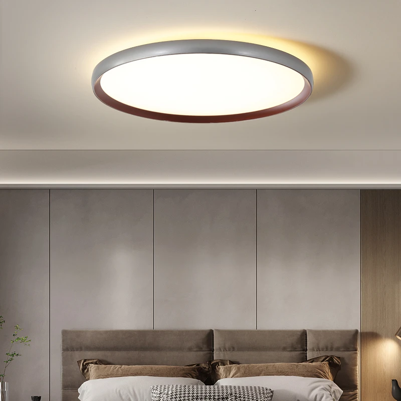 高端轻奢护眼卧室灯圆形吸顶灯现代简约大气北欧全光谱书房间灯具