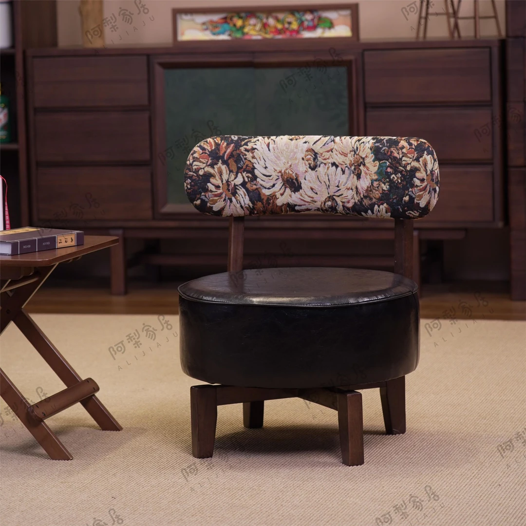 【向阳沙发】实木新中式懒人沙发阳台客厅休闲椅卧室书房椅