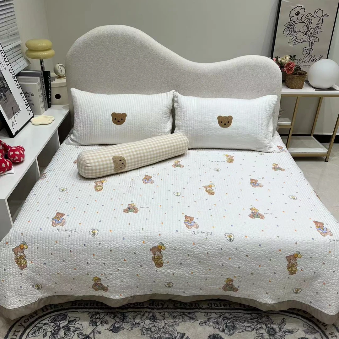 四季床盖（七彩小熊）200*220cm绗缝床盖