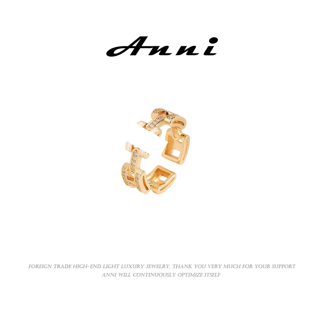 Anni轻奢【D3107】欧美气质镶嵌时尚百搭精致重工戒指10