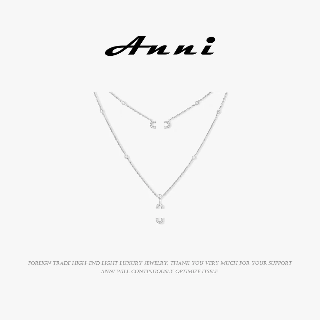 Anni轻奢【D3255】时尚气质小众镶嵌坠链女士百搭项链10