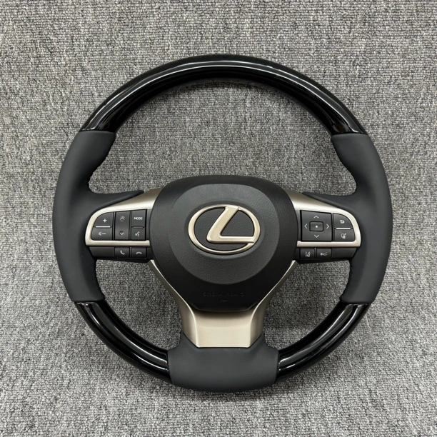 丰田皇冠锐志凯美瑞改装雷克萨斯新款GS ES RX钢琴黑桃木方向盘