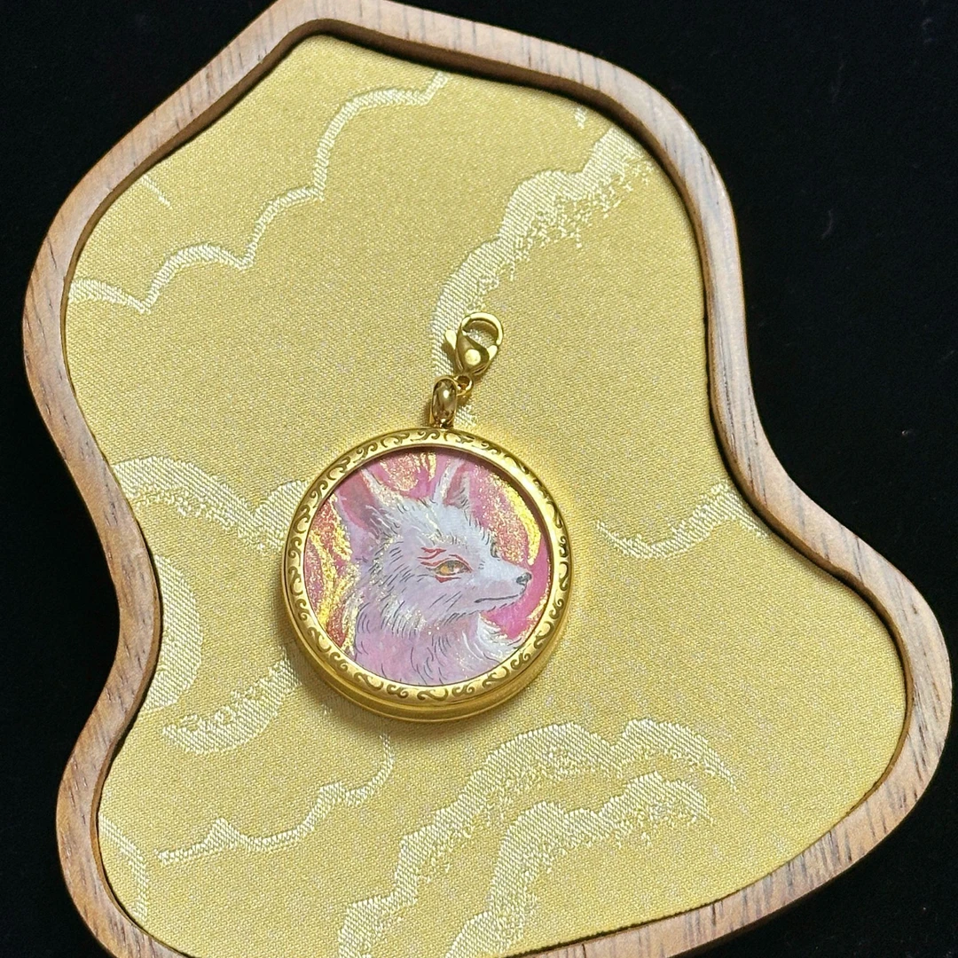 凤九||圆形/彩色纯手绘画