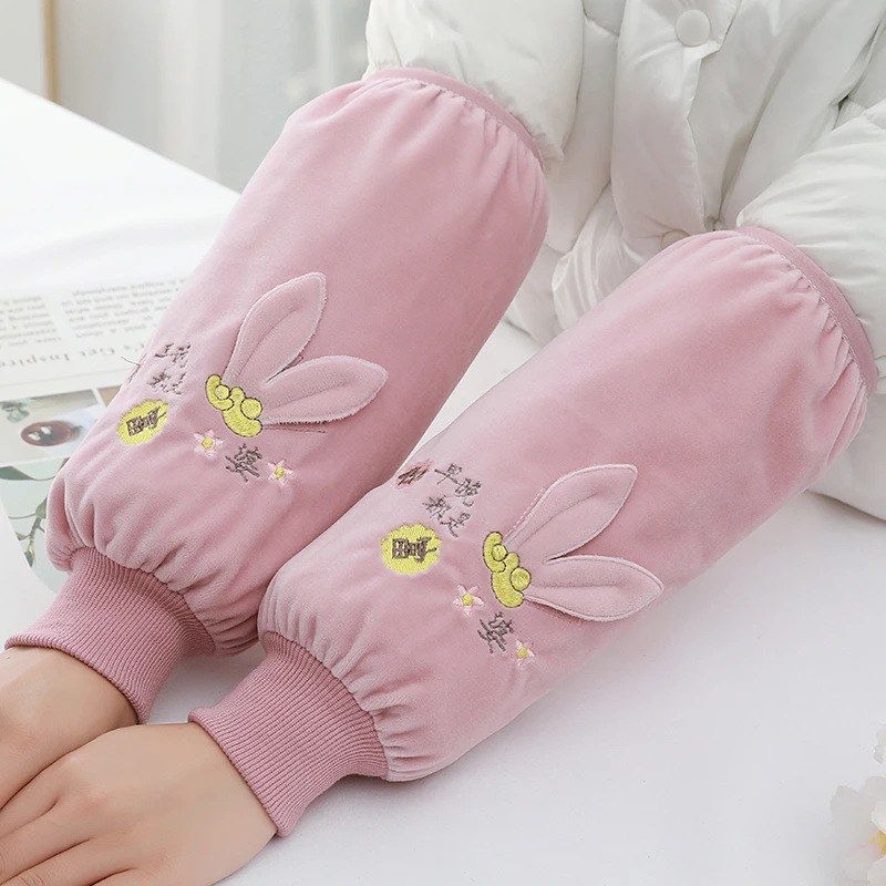 秋冬长款袖套女工作2023新款卡通套袖护袖手袖办公室上班防脏袖头