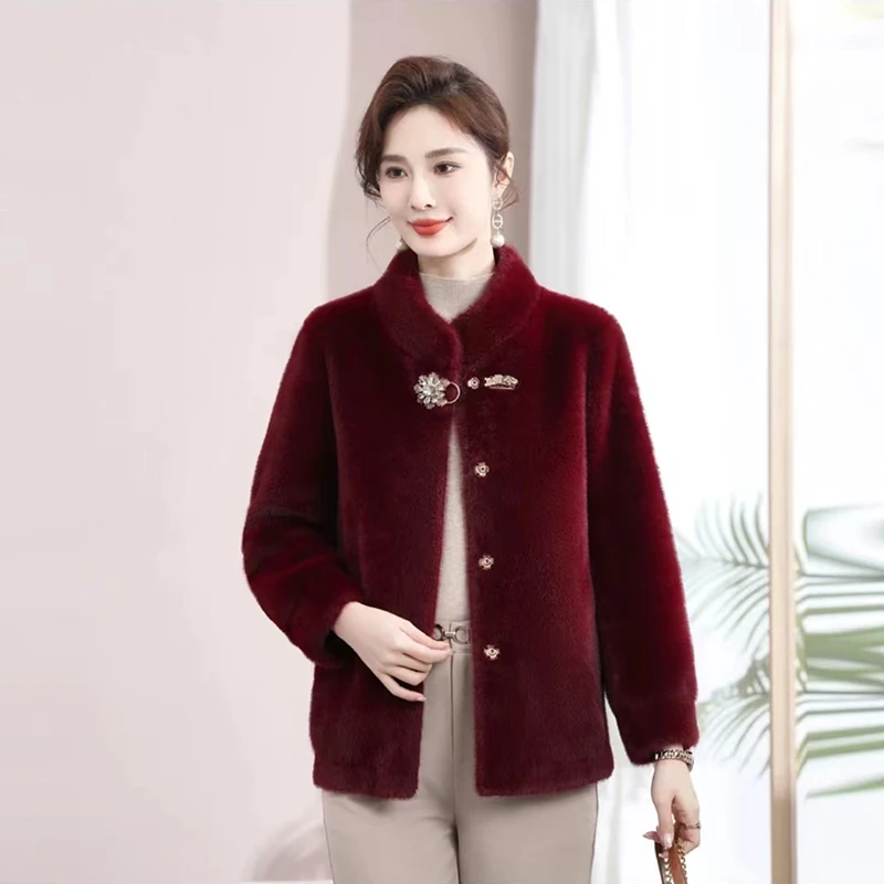 7181冬季新款修身百搭女士气质妈妈装外套（4号仓）