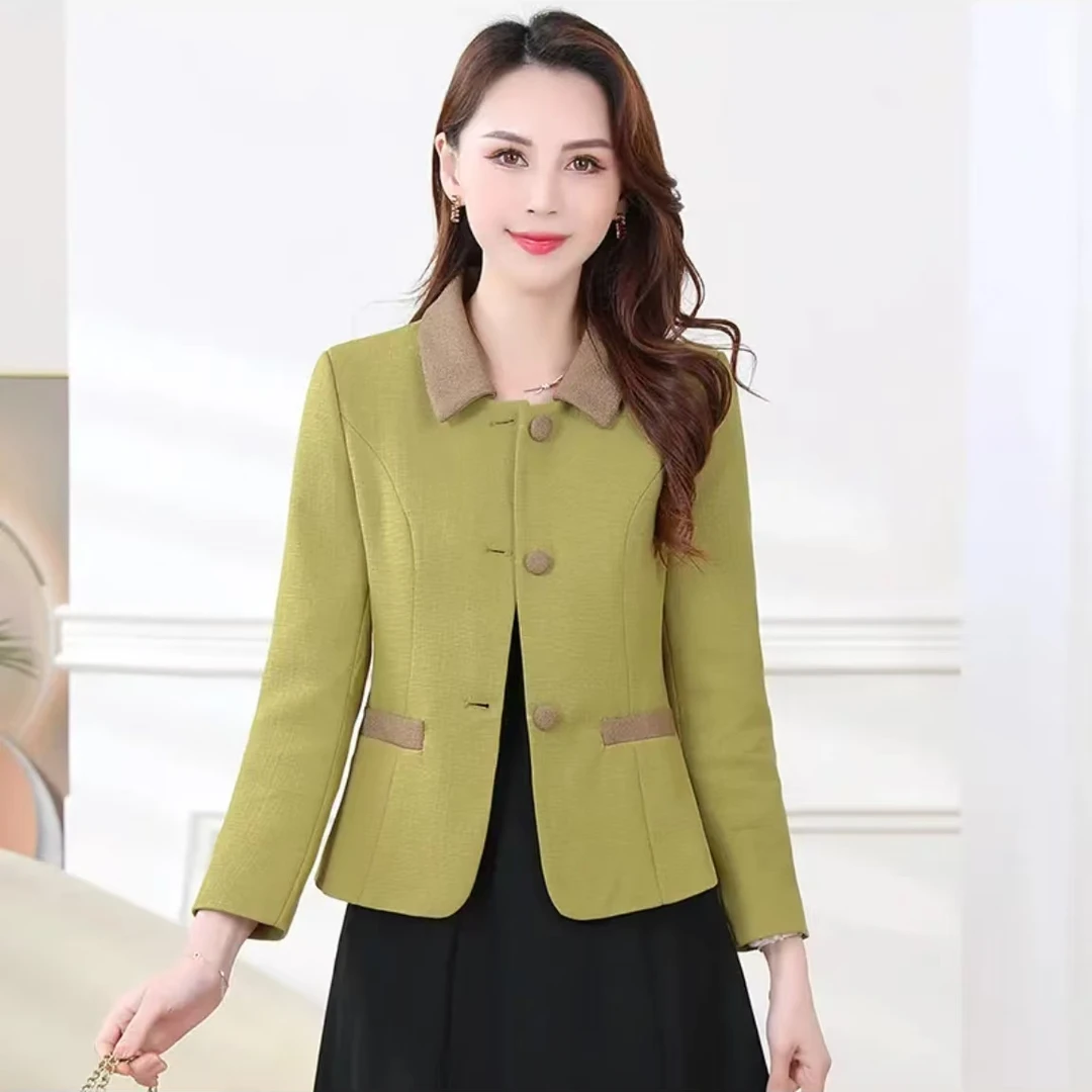 【阿芝专属】5058-新款春装外套短款小香风西装女士中年外套 2号