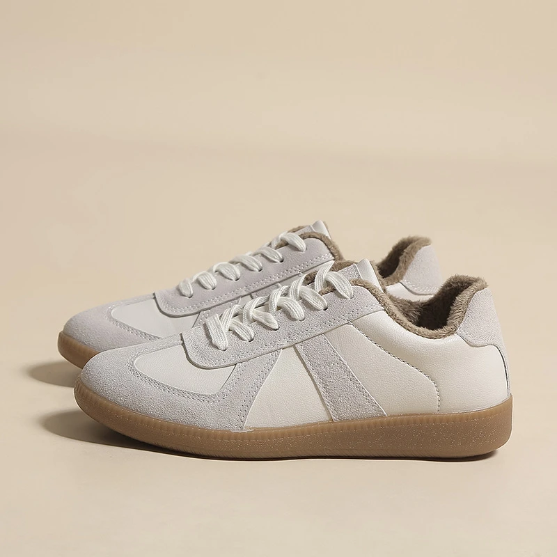 德训鞋男女鞋新款春季复古经典阿甘鞋厚底加绒休闲板鞋网红小白鞋