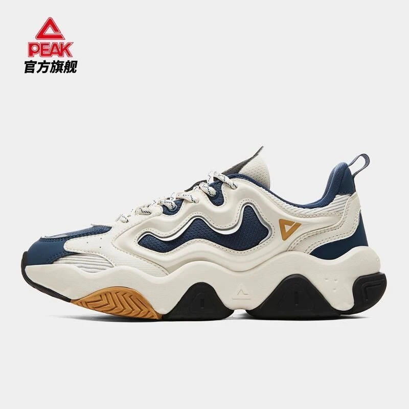 匹克休闲鞋2025春季新款复古厚底老爹鞋女百搭情侣软底轻便运动鞋