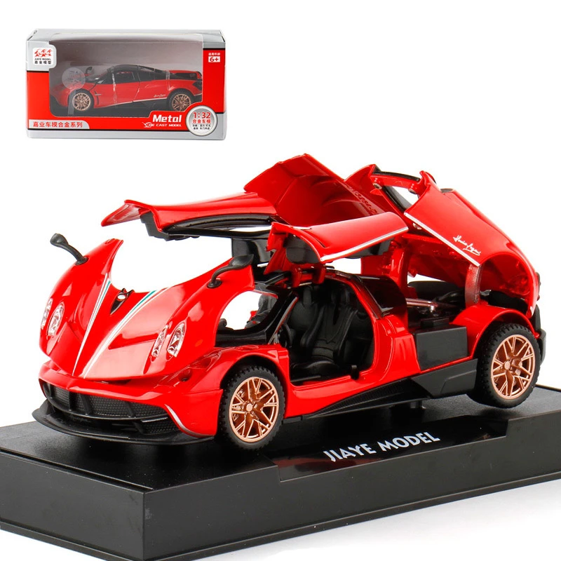 1:32帕加尼合金跑车模型声光回力儿童玩具车