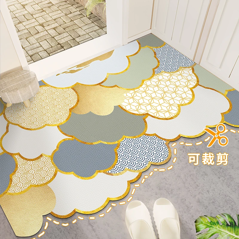 免洗皮革入户门地垫进门门垫家用防水防滑脚垫可擦洗裁剪门厅地毯