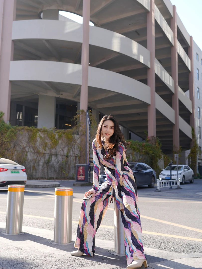 HZHJ新款原创设计师款  白粉之冬（套装裤） 显白显瘦高端轻奢1487