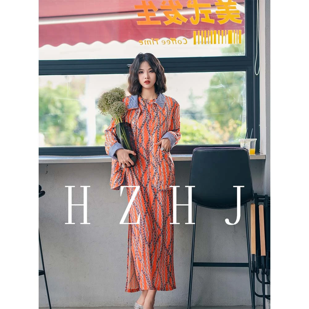 HZHJ新款 设计师款 橘灿枷锁外套  百搭轻奢时尚休闲走秀款 415