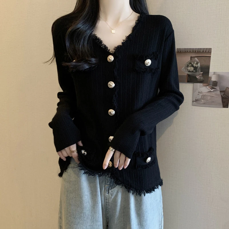 胖mm小香风流苏设计感针织上衣大码2025秋冬新款显瘦气质开衫外套